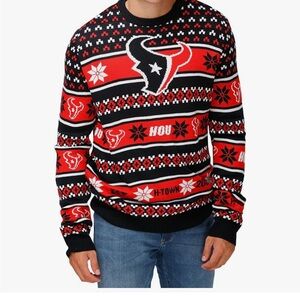Houston Texans Ugly Christmas Sweater Medium NWT NFL Team Apparel FOCO Medium